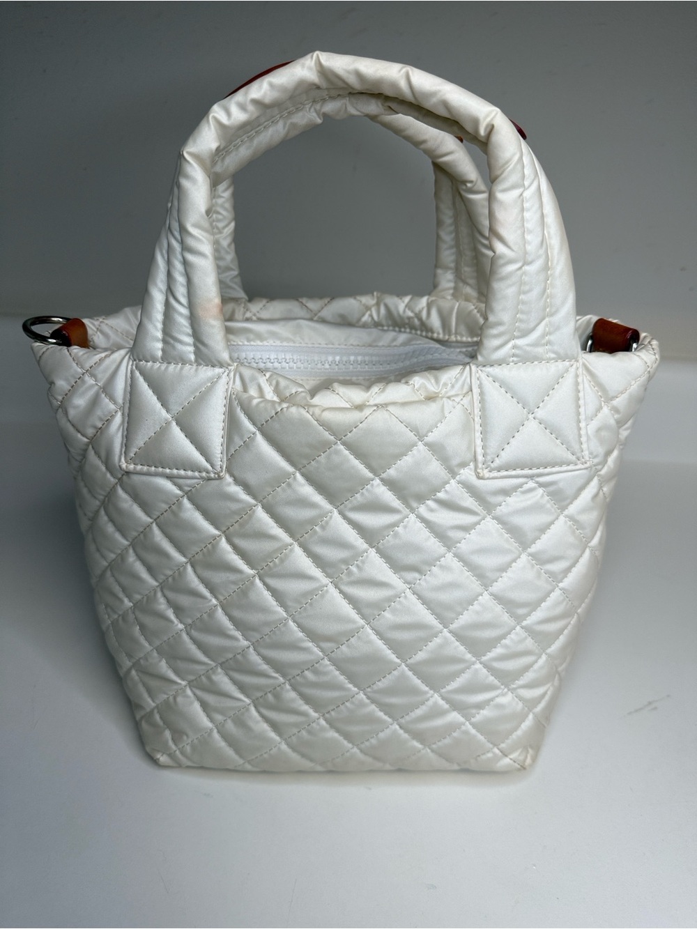 MZ Wallace Mini Metro Tote Deluxe Pearl no strap - Picture 3 of 15